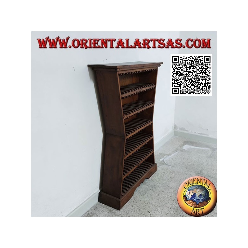 Concave Hexagon Shape Pine CD Case (88 CDs)