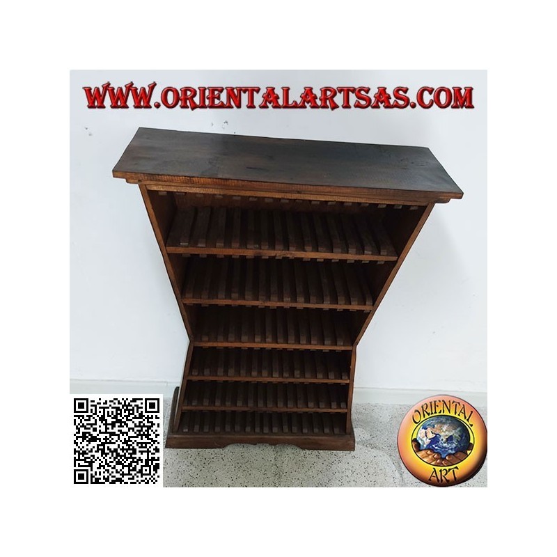 Concave Hexagon Shape Pine CD Case (88 CDs)