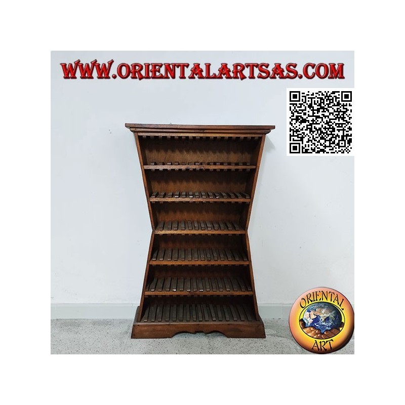 Estuche para CD de pino cóncavo con forma hexagonal (88 CD)