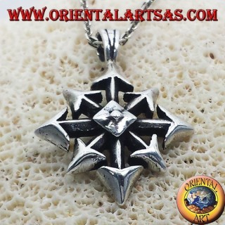 Chaos Star Pendant, silver, large