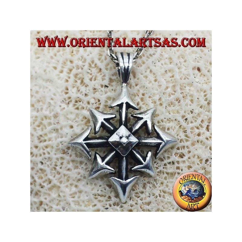 Chaos-Stern-Anhänger, Silber, groß