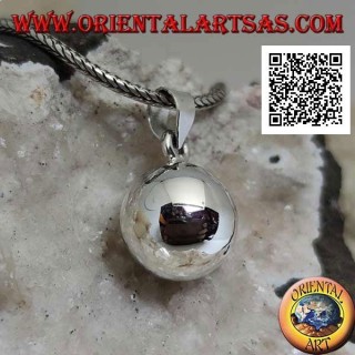 Pendentif "Call of the Angels" en argent simple et lisse (Ø 13mm.)