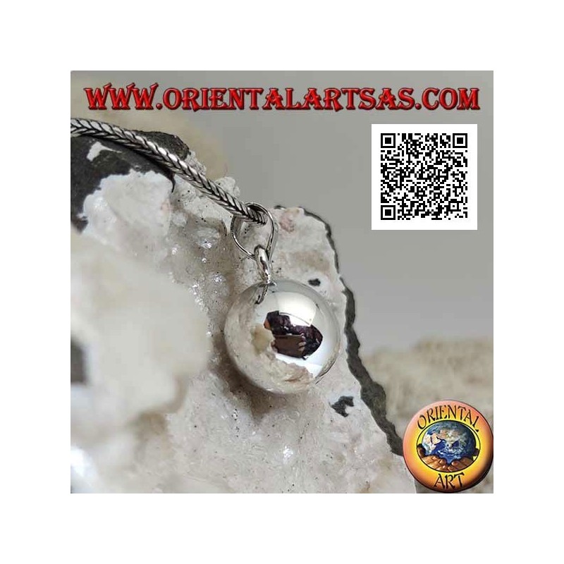 Colgante de plata sencillo y liso "La Llamada de los Ángeles" (Ø 13mm.)