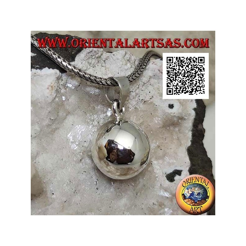 Pendentif "Call of the Angels" en argent simple et lisse (Ø 13mm.)