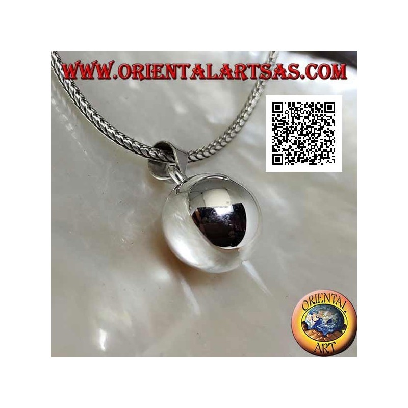 Pendentif "Call of the Angels" en argent simple et lisse (Ø 13mm.)