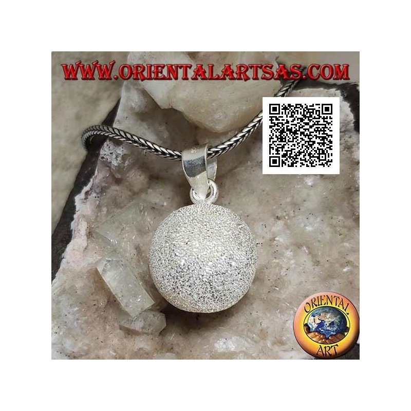 Pendentif en argent sablé "Call of the Angels" (Ø 18mm.)