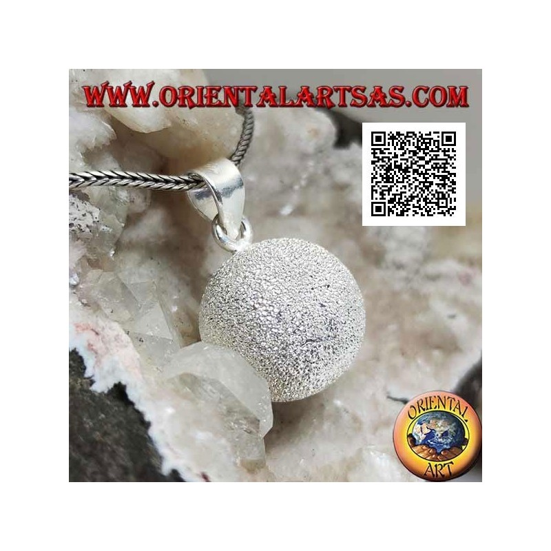 Pendentif en argent sablé "Call of the Angels" (Ø 18mm.)