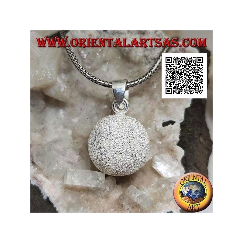 Pendentif en argent sablé "Call of the Angels" (Ø 18mm.)