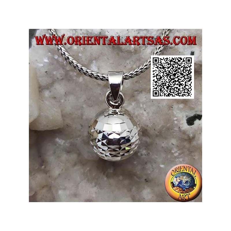 Ciondolo Chiama Angeli Argento | Diamantato Orizzontale