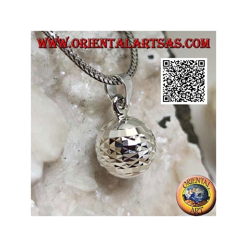 Silberanhänger "Call of the Angels" mit horizontaler Diamantbearbeitung (Ø 13mm.)