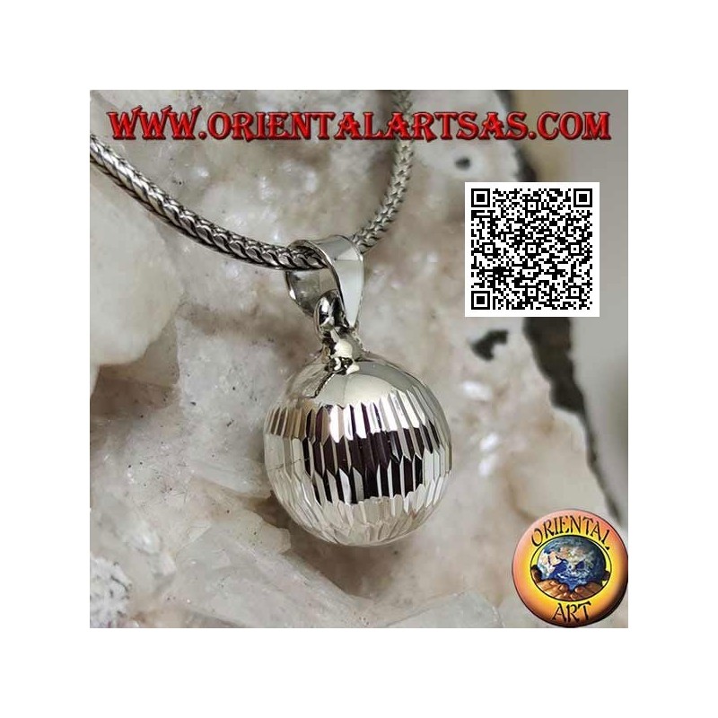 Silberanhänger "Call of the Angels" mit länglicher Diamantverarbeitung (Ø 13mm.)