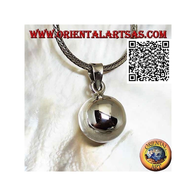 Ciondolo in argento "Richiamo degli Angeli" semplice e liscio (Ø 14mm.)