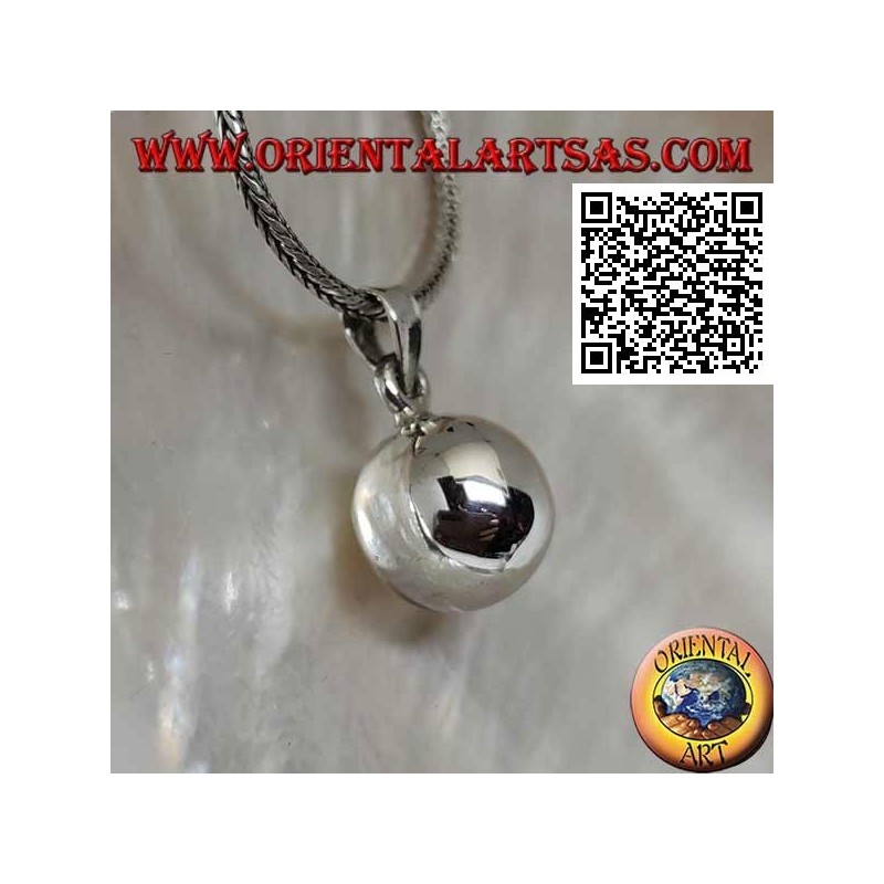 Pendentif "Call of the Angels" en argent simple et lisse (Ø 14 mm.)