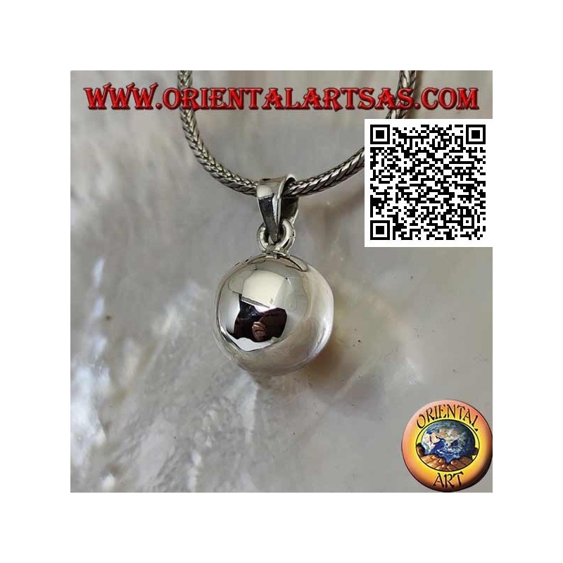 Pendentif "Call of the Angels" en argent simple et lisse (Ø 14 mm.)