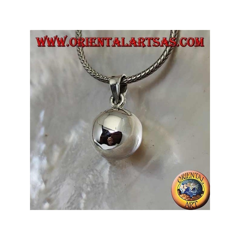 Pendentif "Call of the Angels" en argent simple et lisse (Ø 14 mm.)