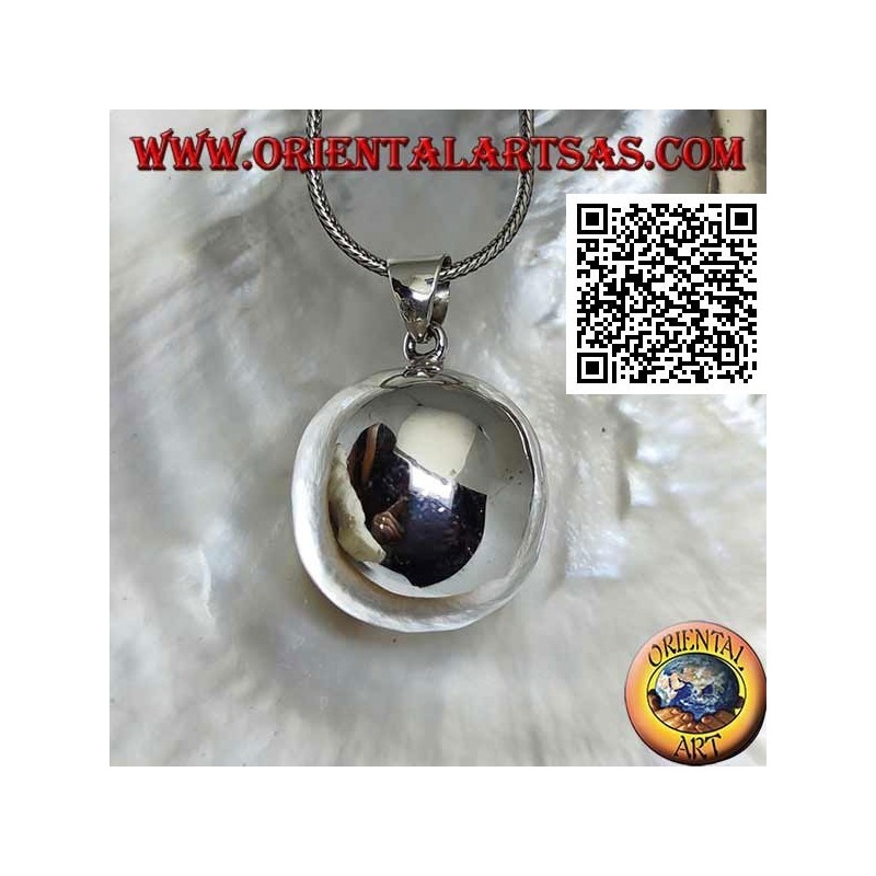 Pendentif "Call of the Angels" en argent simple et lisse (Ø mm. 28 mm.)