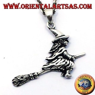 silver pendant witch