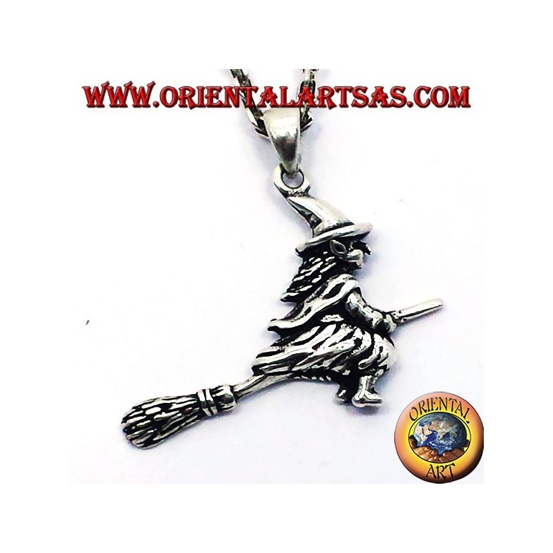 ciondolo strega in argento