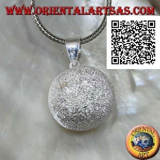 Ciondolo in argento "Richiamo degli Angeli" sabbiato (Ø 20 mm.)