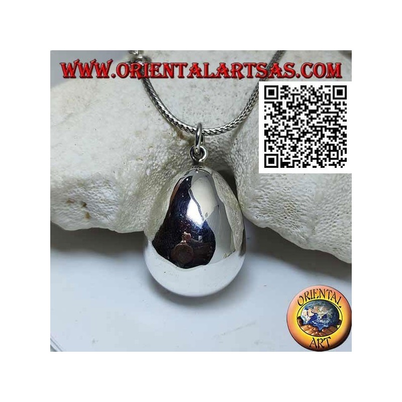 Colgante de plata "llamada de los ángeles" en forma de huevo