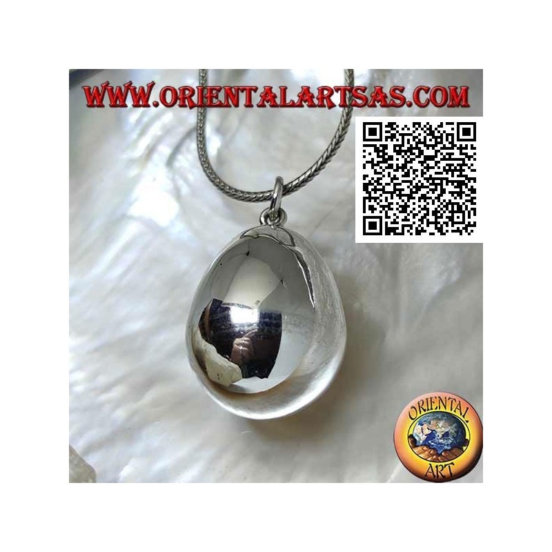 Pendant in silver "call of the angels" in the shape of an egg