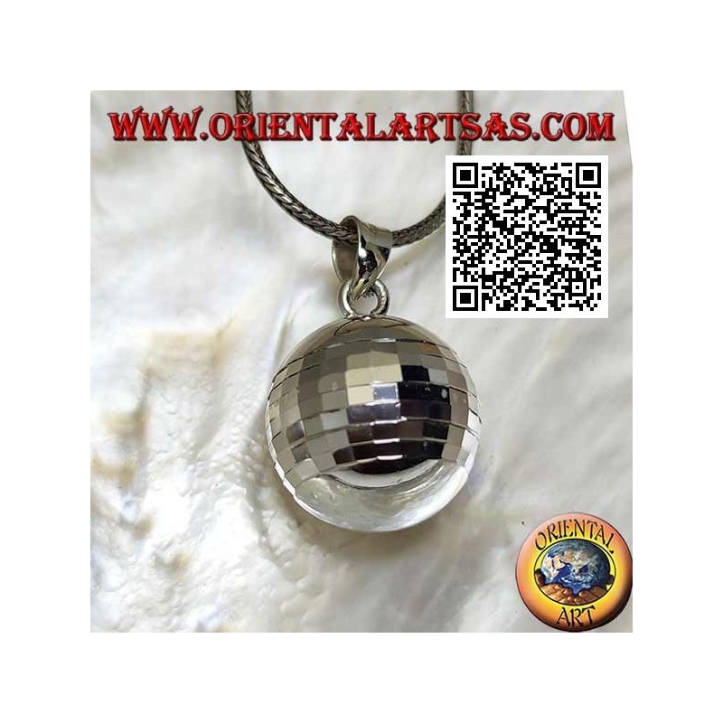 Pendentif en argent "Call of the Angels" avec des carrés spéculaires (Ø 20 mm.)