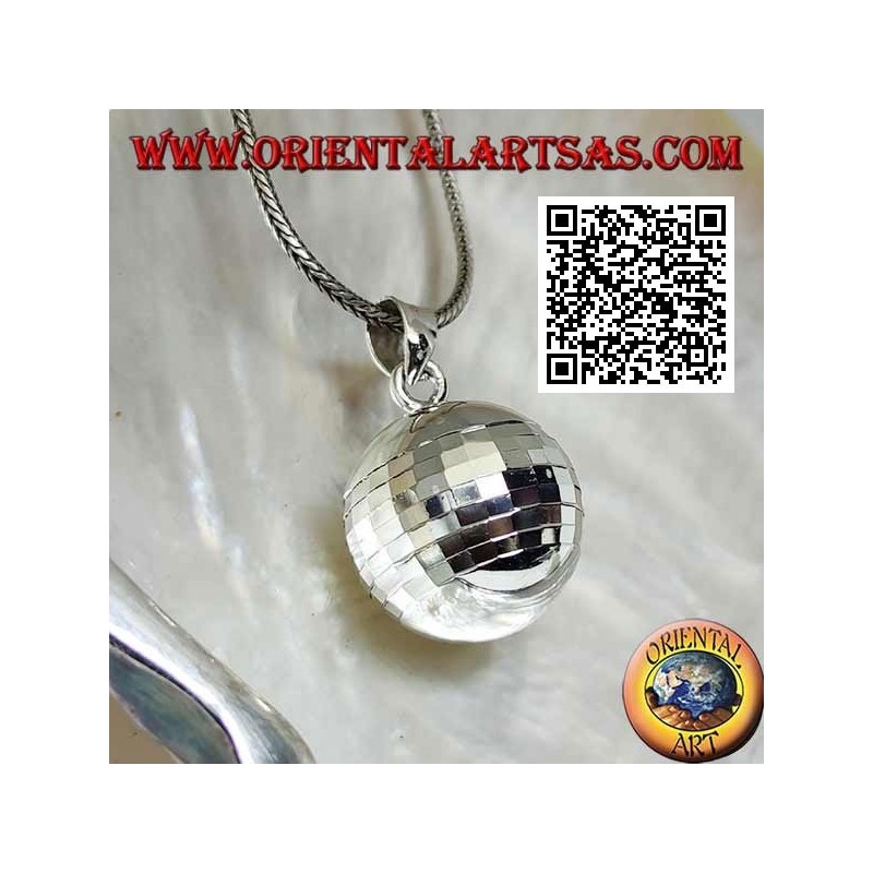 Pendentif en argent "Call of the Angels" avec des carrés spéculaires (Ø 20 mm.)