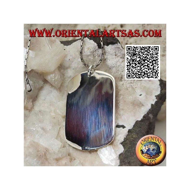 Silver military style medal pendant smooth on both sides (engraving on request)