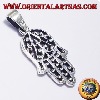 colgante, mano de Fátima, plata