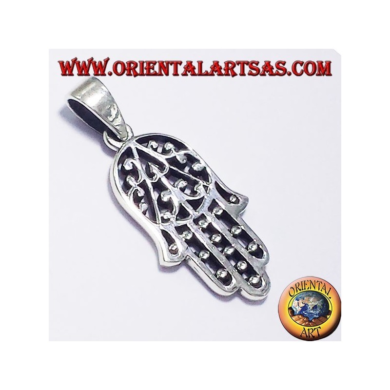 pendentif, main de Fatima, argent