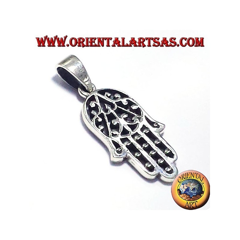 pendant, hand of Fatima, silver