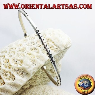 solide Runde Armband Handarbeit Silber