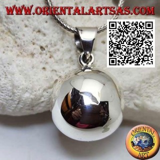 Colgante de plata sencillo y liso "Call of the Angels" (Ø 23mm.)