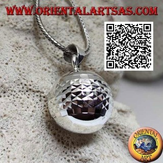 Pendentif en argent "Call of the Angels" avec traitement diamant (Ø 20mm.)