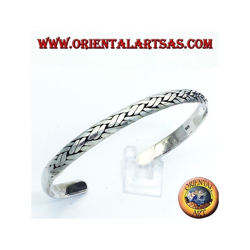 bangle with braided handmade silver