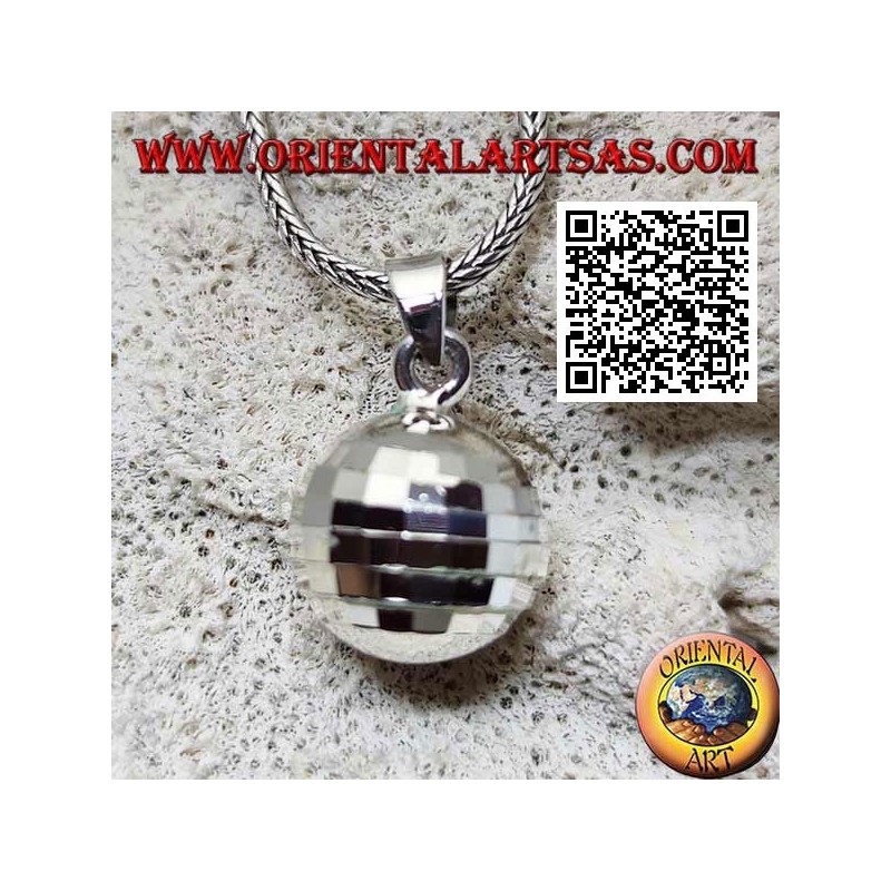 Silver pendant "Call of the Angels" with specular squares (Ø 14 mm.)