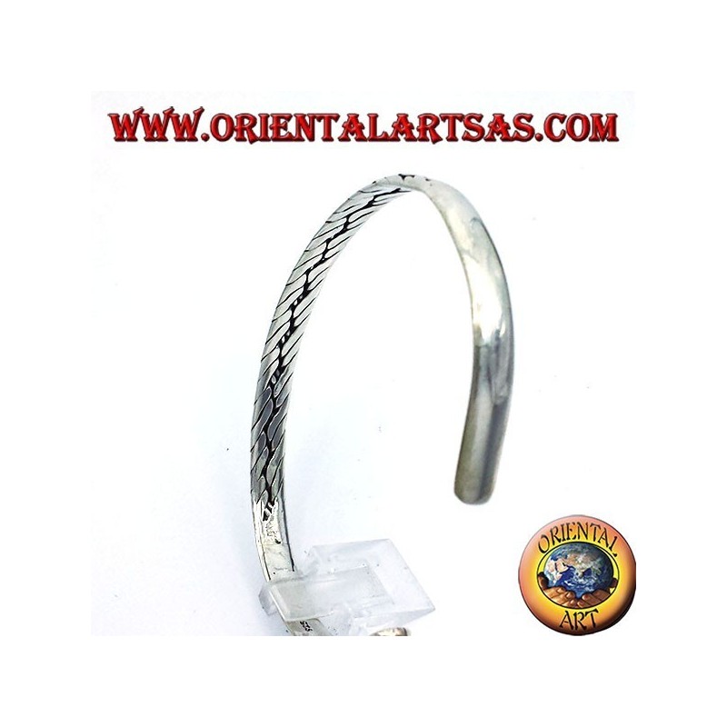 bangle with braided handmade silver