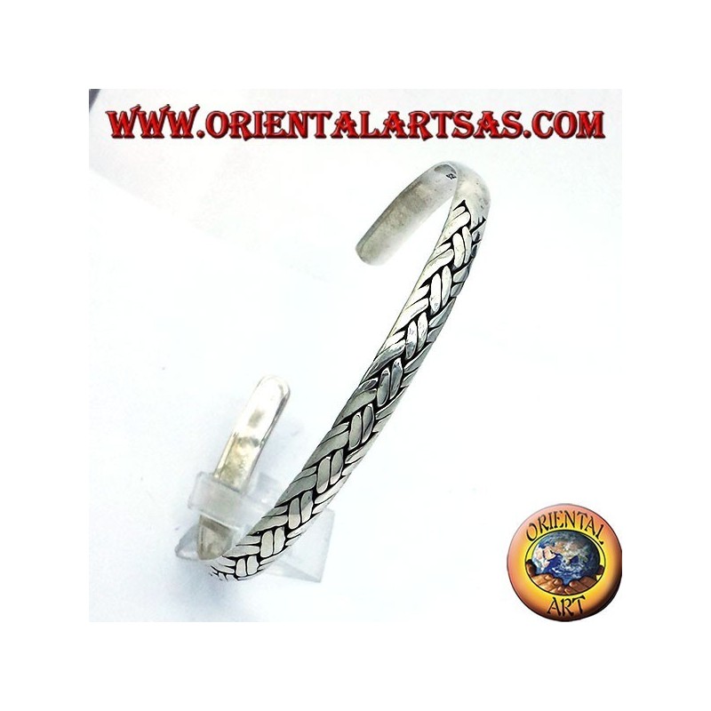 bangle with braided handmade silver