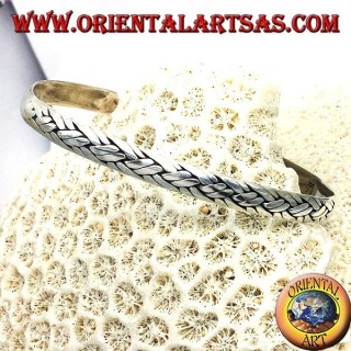 bangle with braided handmade silver