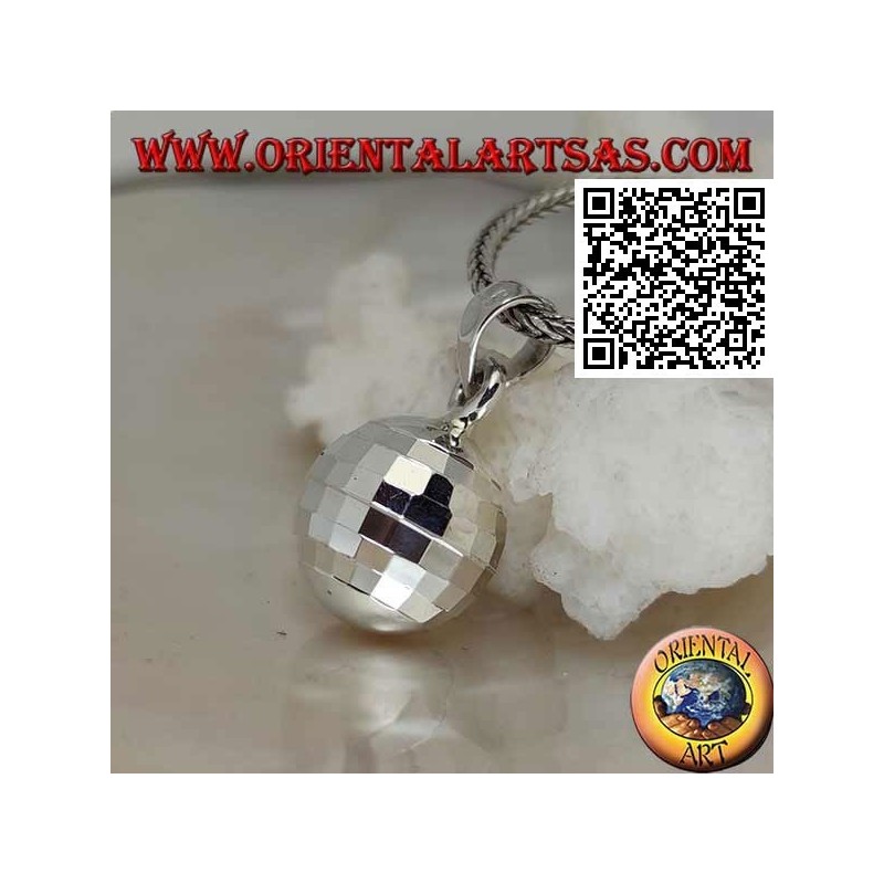 Pendentif en argent "Call Angels" avec des carrés spéculaires (Ø 13 mm.)