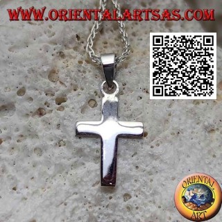 Silver flat and smooth Christian Latin cross pendant(16*11)