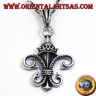 Pendant Lily (heraldry) Double-sided Silver