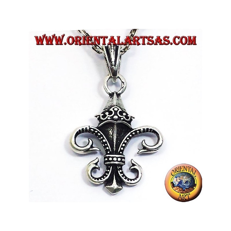 Lily Pendant (de héraldiques) Argent double face