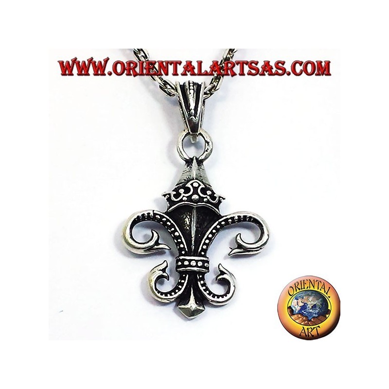 Colgante de Lily (heráldica) de plata de doble cara