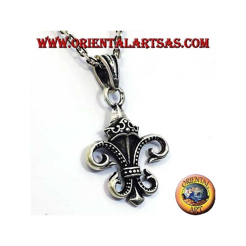 Lily Pendant (de héraldiques) Argent double face