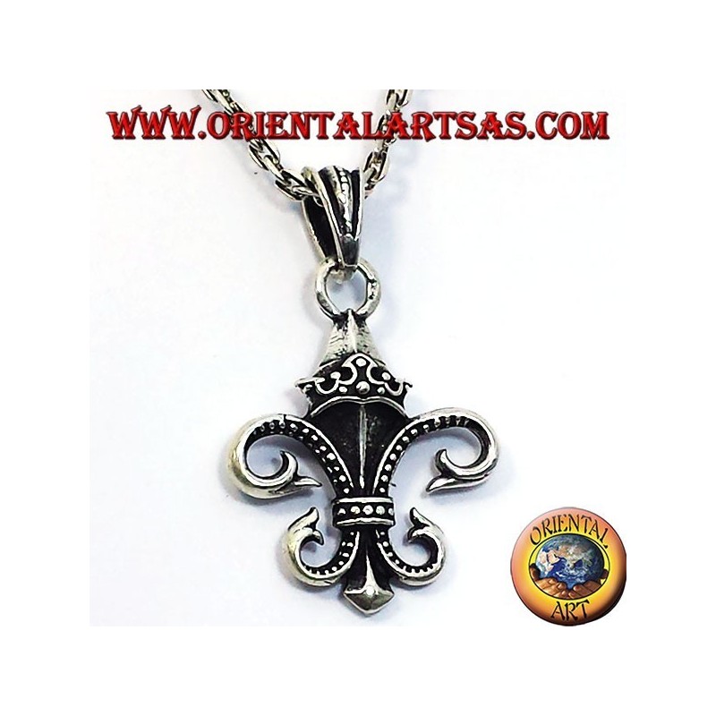 Colgante de Lily (heráldica) de plata de doble cara