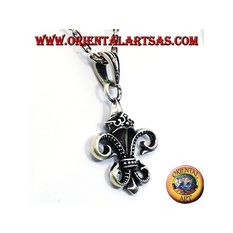 Lily Pendant (de héraldiques) Argent double face