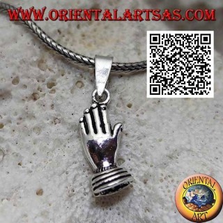 Colgante de plata manos palma a palma (símbolo de oración y unión)