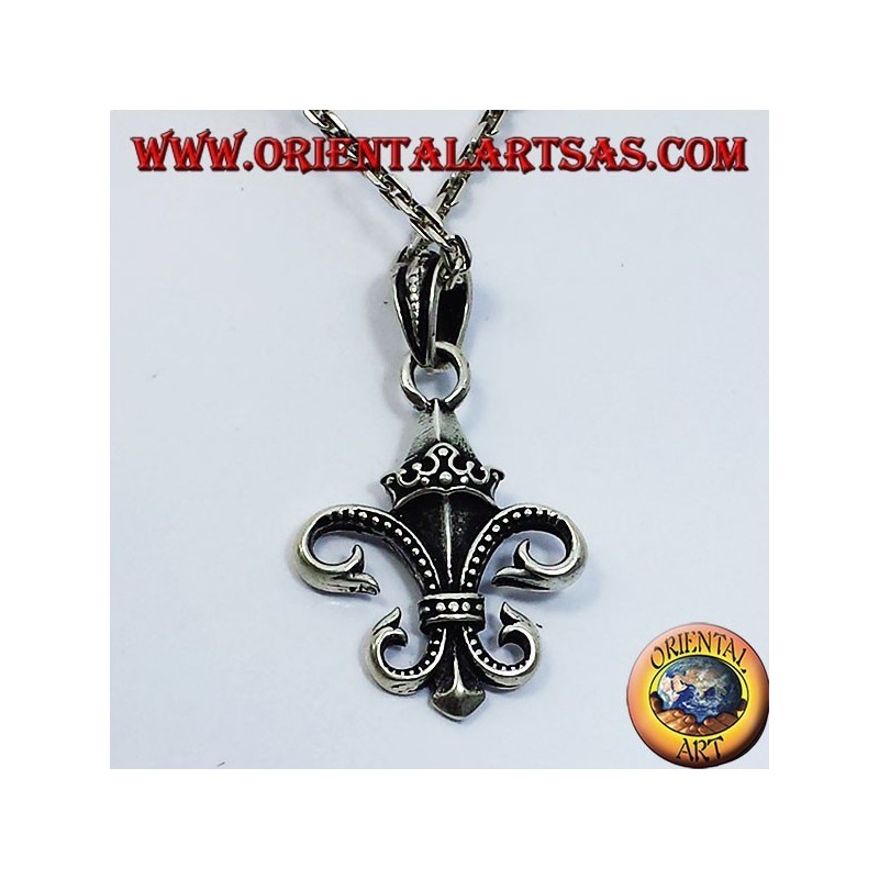 Lily Pendant (de héraldiques) Argent double face