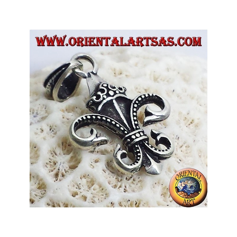 Pendant Lily (heraldry) Double-sided Silver